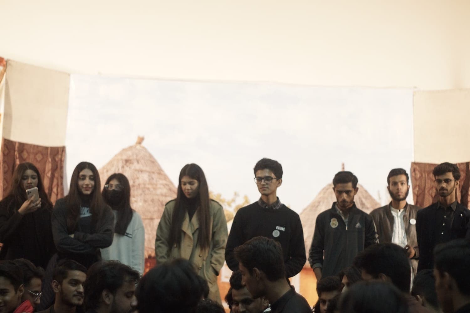 A wider view of the event site and public engagement.